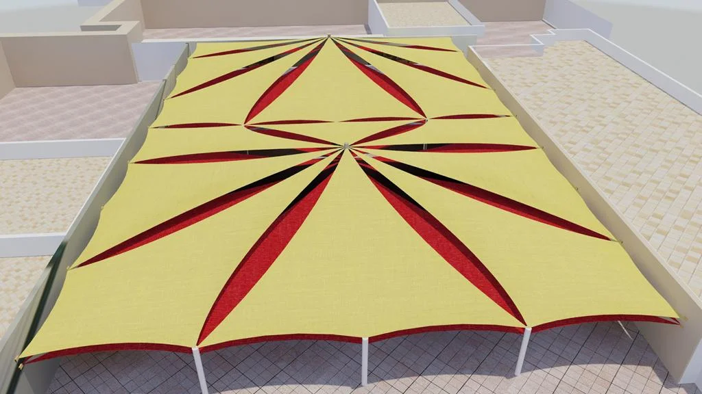 Multi-point tensile shade design
