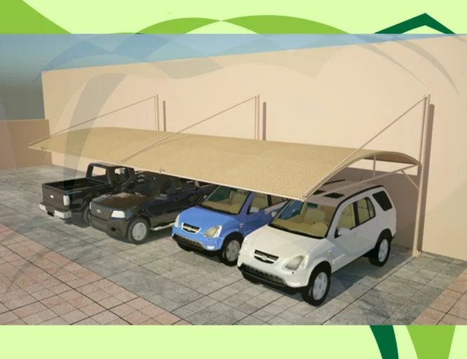 Pyramid Top Support Car Parking Shades