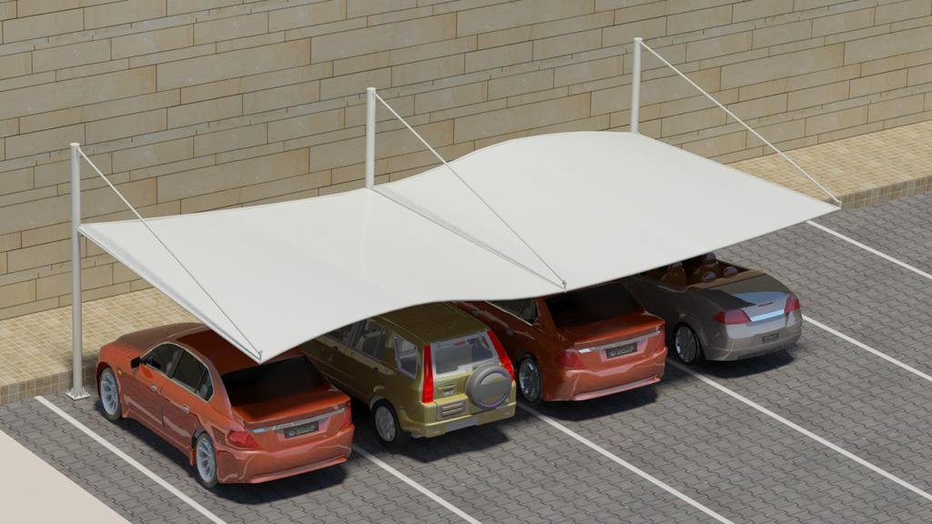 Wave Design Car Parking Shades saudi arabia 1