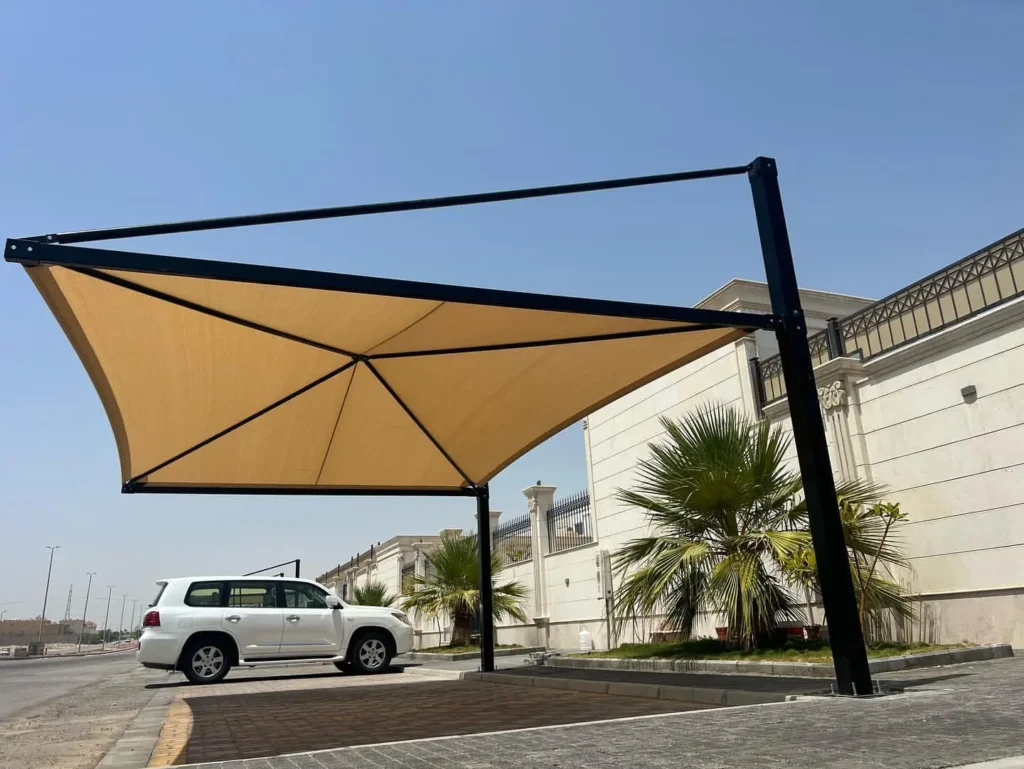 Pyramid Bottom Support Car Parking Shades