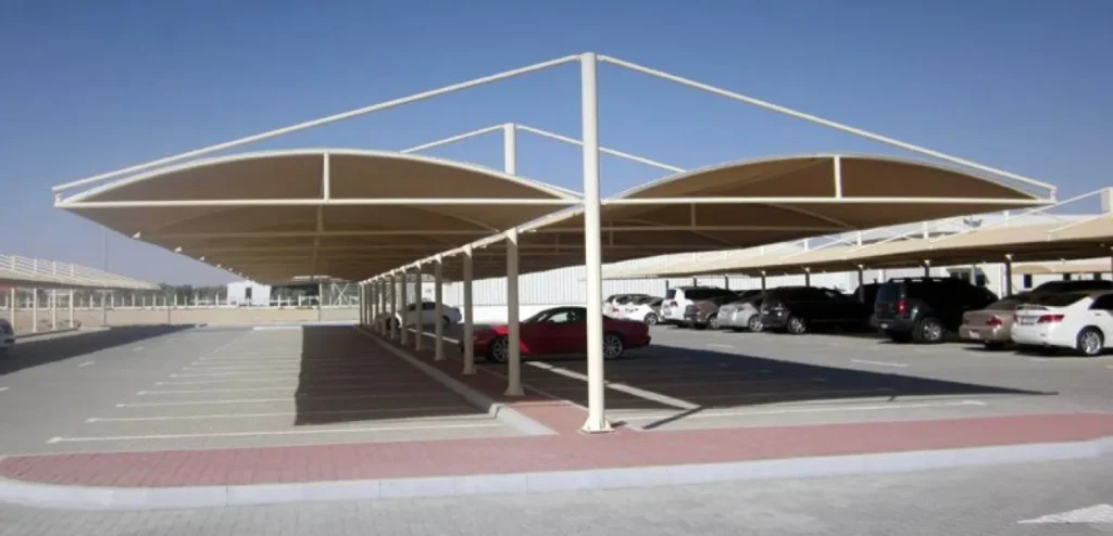 HDPE + PVC Car Parking Shades